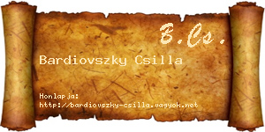 Bardiovszky Csilla névjegykártya